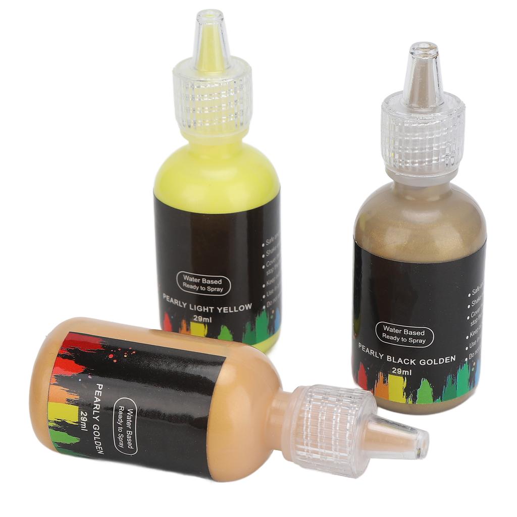 12 Colors Paint Pearly Lustre DIY Water Based Paint for Clothing Car Leather Wall Art Crafts