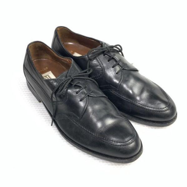 Vintage 80s-90s Bruno Magli Italy U-Tip All Leather Shoes Black 11M 28.5-29.5(USED)