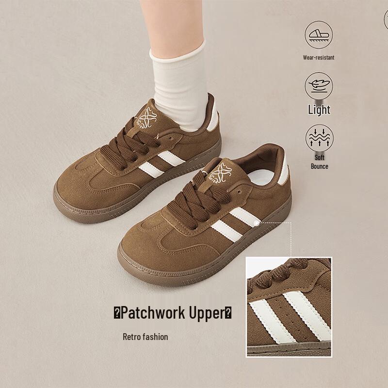 BASTO Women s Platform German Trainer Sneakers 39