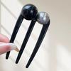 Modische U-förmige Haarnadel Haargabel Trendiges Acrylperlenmaterial Haarspange für Damen Mädchen Retro Schmuck Haaraccessoires