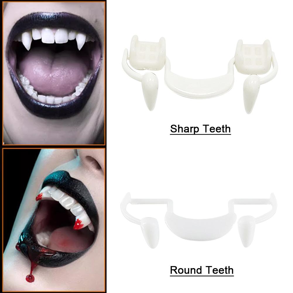 Retractable Vampire Teeth Vampire Fangs Reusable Anti-Fall for Halloween Dress Up