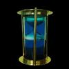 Nautical Brass Hourglass: Blue Liquid Sand Timer, 2-Minute