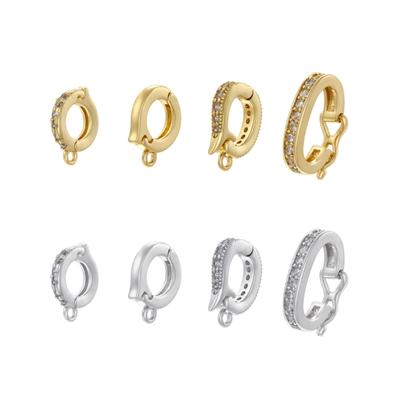 Módní spona na zkracování náhrdelníků a náramků s konektory na šperky z kubických zirkonů v elegantním designu