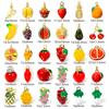 1PC 3D Brass Charms Fruit Banana Watermelon Pendant 18K Gold Plated Strawberry Lemon Enamel Charms For Necklace Jewelry Making
