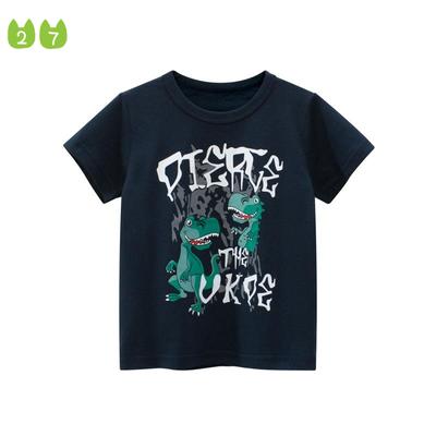 Sommer Kinder Kurzarm T-shirt Dinosaurier Cartoon Baby Kleidung Baumwolle Kinder T-shirt