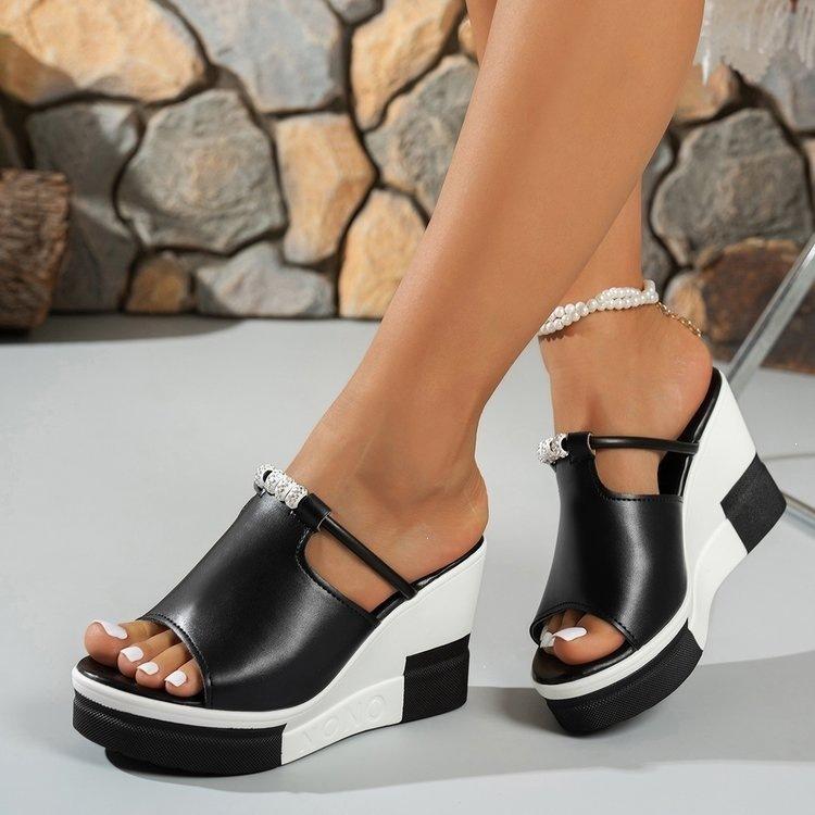 Women's Shoes, Large Size Shoes, Thick-soled Shoes, Slippers