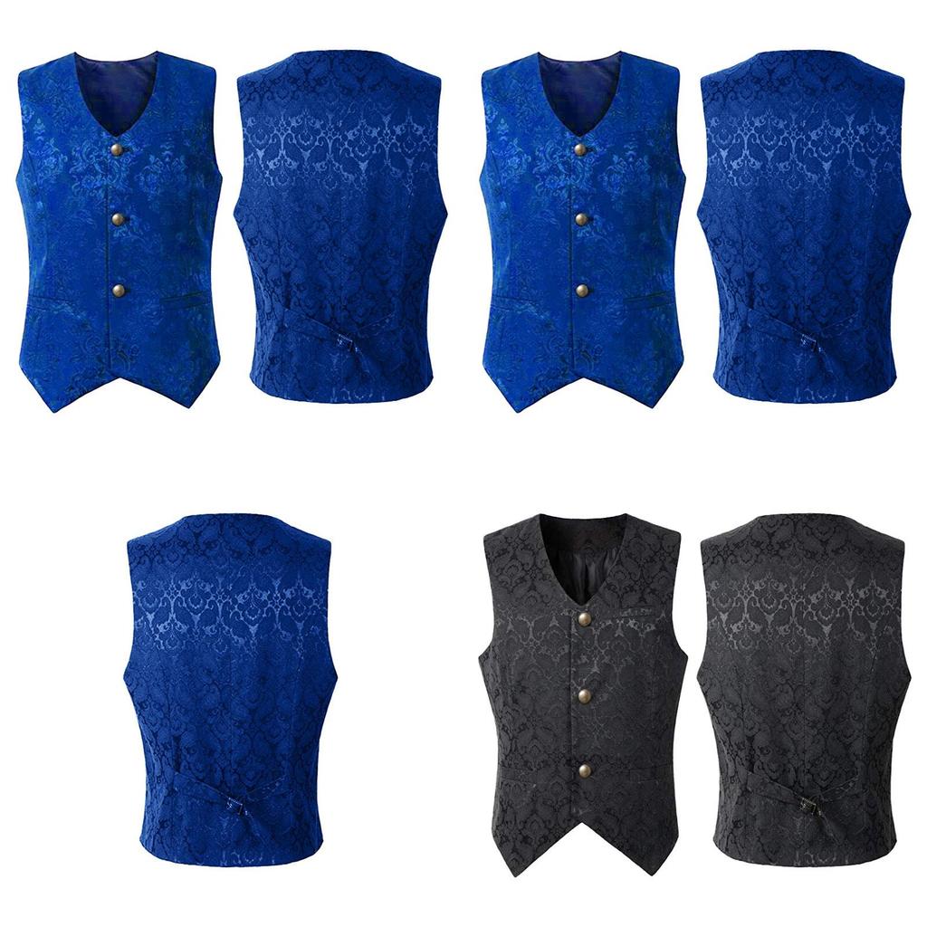 Stylish Brocade New Mens Vest Waistcoat With Elegant Gothic Punk Design For Any Occasion