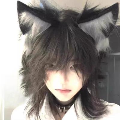 Állatok Macskafüles Fejpánt Lolita Szőrös Cosplay Fejdísz Édes Farkaskutya Hajpánt Lányoknak