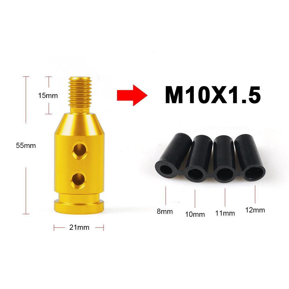 Adaptor universal pentru buton schimbător de viteze manual pentru mașină pentru filet M10x1.5/M12x1.25 din aliaj de aluminiu