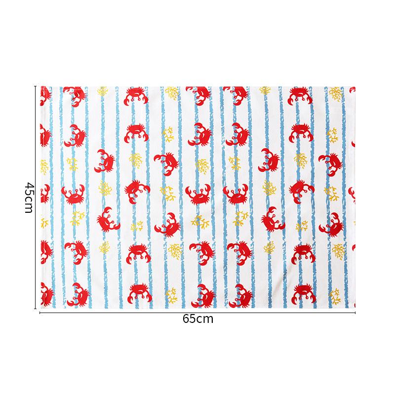 WML072 Custom Fresh Minimalist Style Printed Fabric Table Napkins Cotton Kitchen Tea Towels