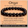 MASSIVE BEADS Handmade Yoga Stretch Elastic Bracelet Natural Stone Crystal Healing Power Energy Gifts for Unisex Adult 4mm 6mm 8mm 10mm