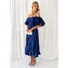 Bubble Sleeve Waist Cinching Temperament Dress for Women