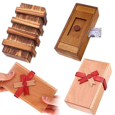 Magische Verblüffende Holzgeheime Rätselschachtel 3D Gehirnjogging Spiel Sehr Schwierige Geschenke Für Erwachsene Kinder Intelligenzspiele