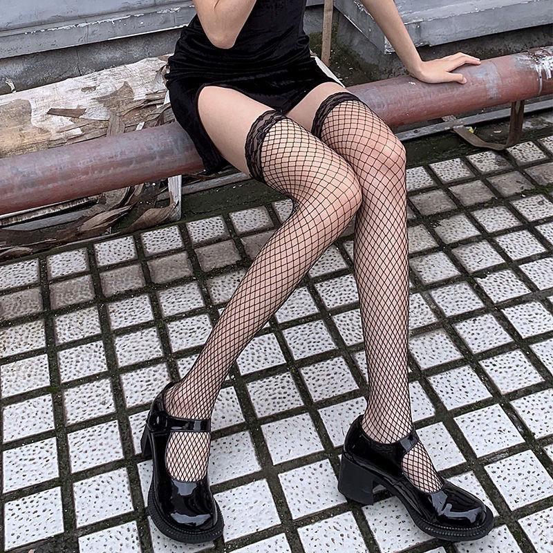 Wiosna/Lato Białe Jedwabne Podkolanówki za Kolano z Koronkowym Wykończeniem