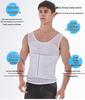 Men's Back-Support Waist Cincher: Mid-Row Buckle Body Shaper Vest