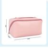 PU Leather Makeup Bag, Pink Cloud Pillow, Large Capacity Makeup Storage Bag, Handheld Portable Travel Toilet Bag