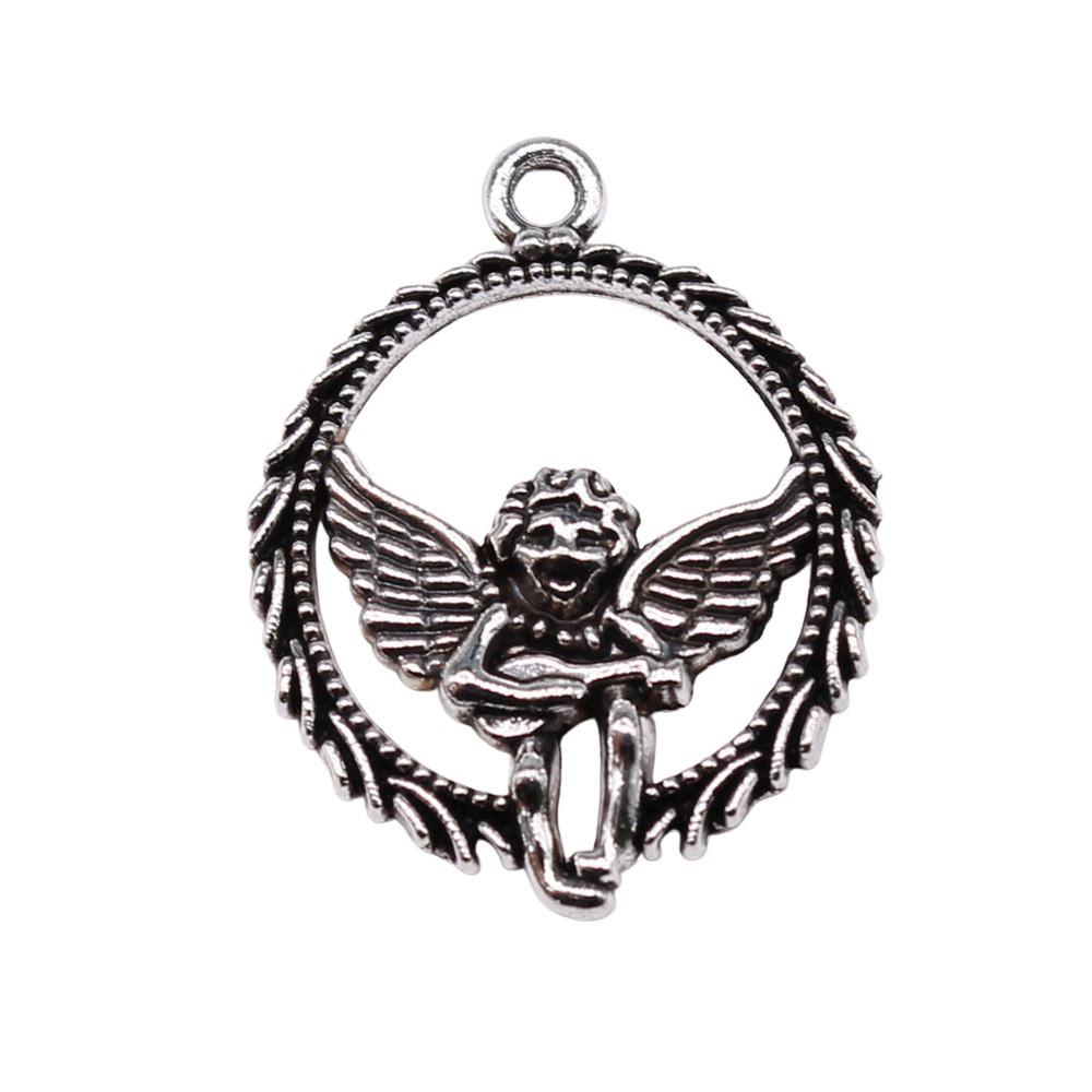 Angel Charms Alloy Fairy Pendants For Religious Holiday Jewelry Making