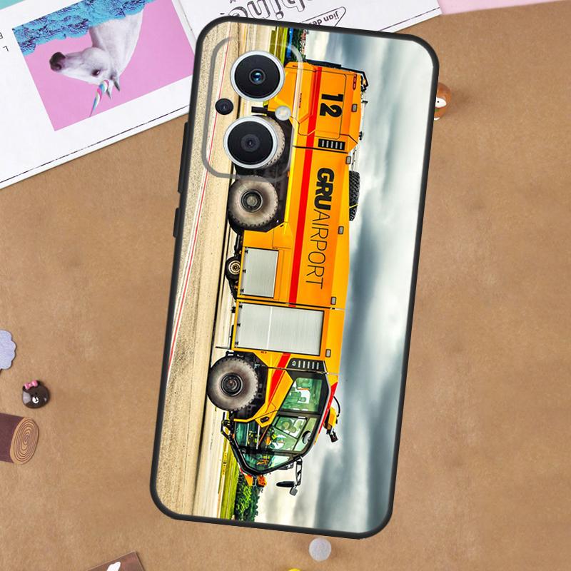 Fire Truck For OPPO Reno 13 12 11 10 14 Pro 8T 11F 12F 13F 14F 7 8 Lite OPPO Find X9 X8 X6 X5 Pro Case