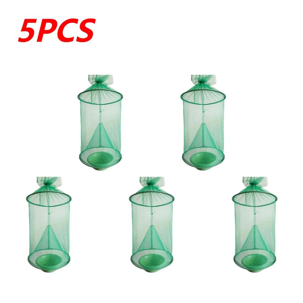 Hanging Fly Trap Cage Reusable Folding Flies Catcher Cage Practical Insect Catching Traps Pest Control Tool for Household Garden