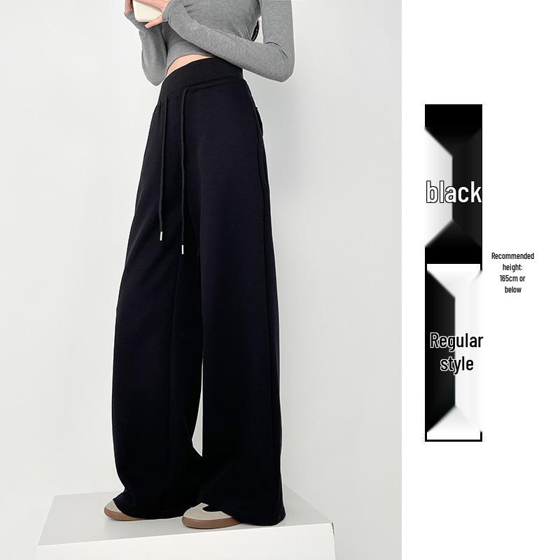 Women's High-Waisted Autumn Casual Cotton Wide-Leg Sweatpants