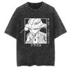 New Anime Hunter X Hunter Printed Tshirt Mens and Womens Washed Tshirt High Quality Vintage Cotton Tshirt Harajuku Top