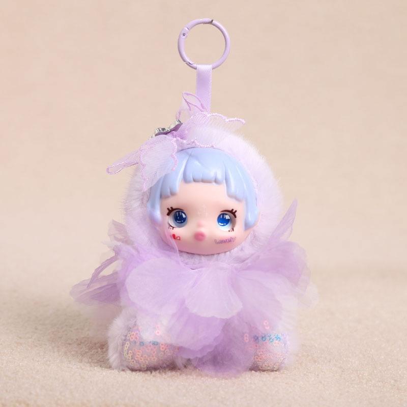 Cute Fairy Plush Doll Toy Pendant Keychain Desktop Ornaments Backpack Bag Hangings Decoration Car Keyring For Women Girls Gift