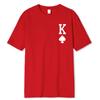 Poker 'K' Men's Short Sleeve T-shirt Casual Multicolor Top For Men Cotton Loose Oversized T Shirt Personalized Trend Tees
