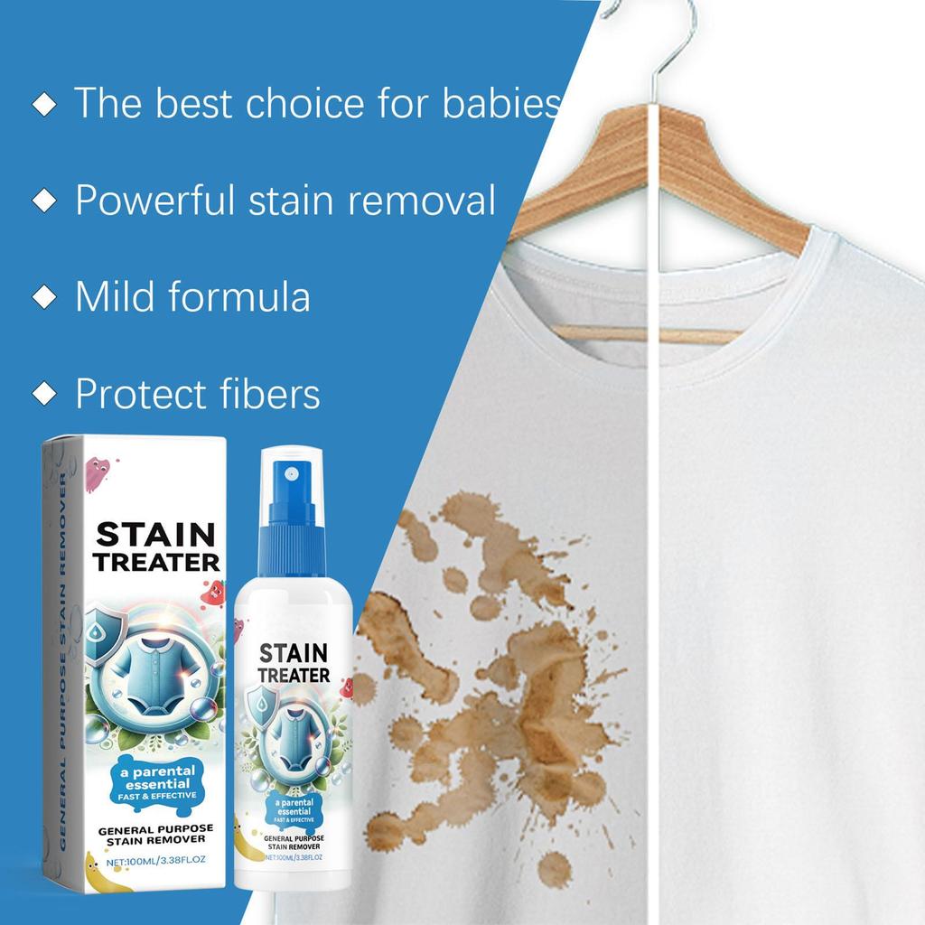 Effective Stain Remover Fabric Stain Remover Spray 100ml Stain Yellow Removal Dust Bleached Decontamination Treater Spray