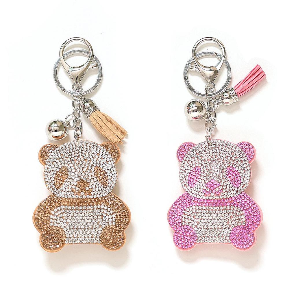 Creative Panda Keychain: Cute Cartoon Bag Accessory with Tassel Pendant