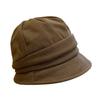 Japanese Bucket Hat Cotton Basin Cap Portable Pleated Women Cap