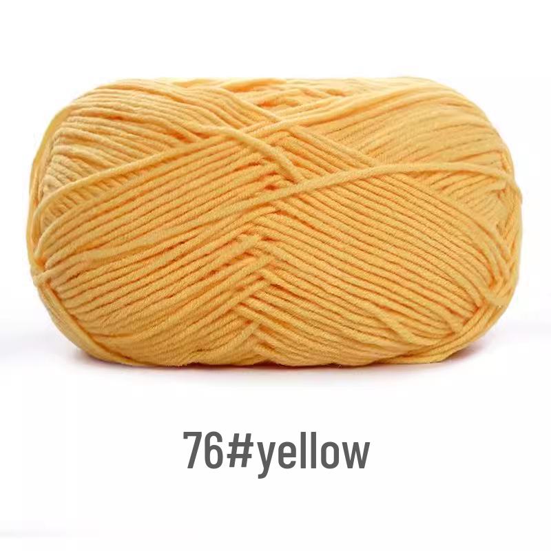 Gomitolo di Filato di Cotone Pettinato a 4 Capi per Lavorare all'Uncinetto Bambole, Coperte, Borse e Scarpe Pacchetto Materiali Fai da Te