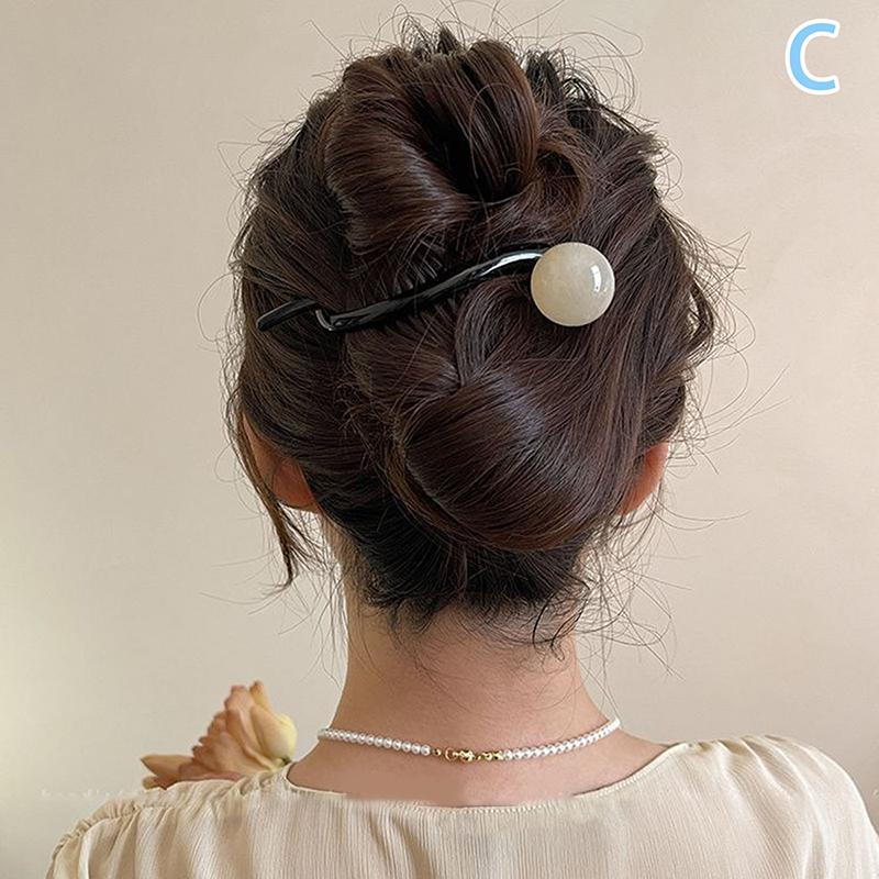Retro Ponytail Twist Hair Clips  Pearl Shark Clip Hairpins Barrettes Hairgrip Hair Accessories For Women