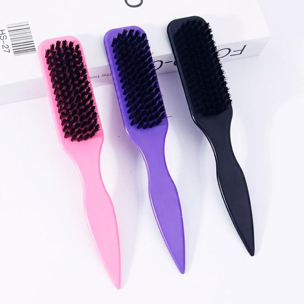 3pcs pointed tail beard&hair brush, bristle comb teeth for edge control, beard styling comb,Special for real hair wigs