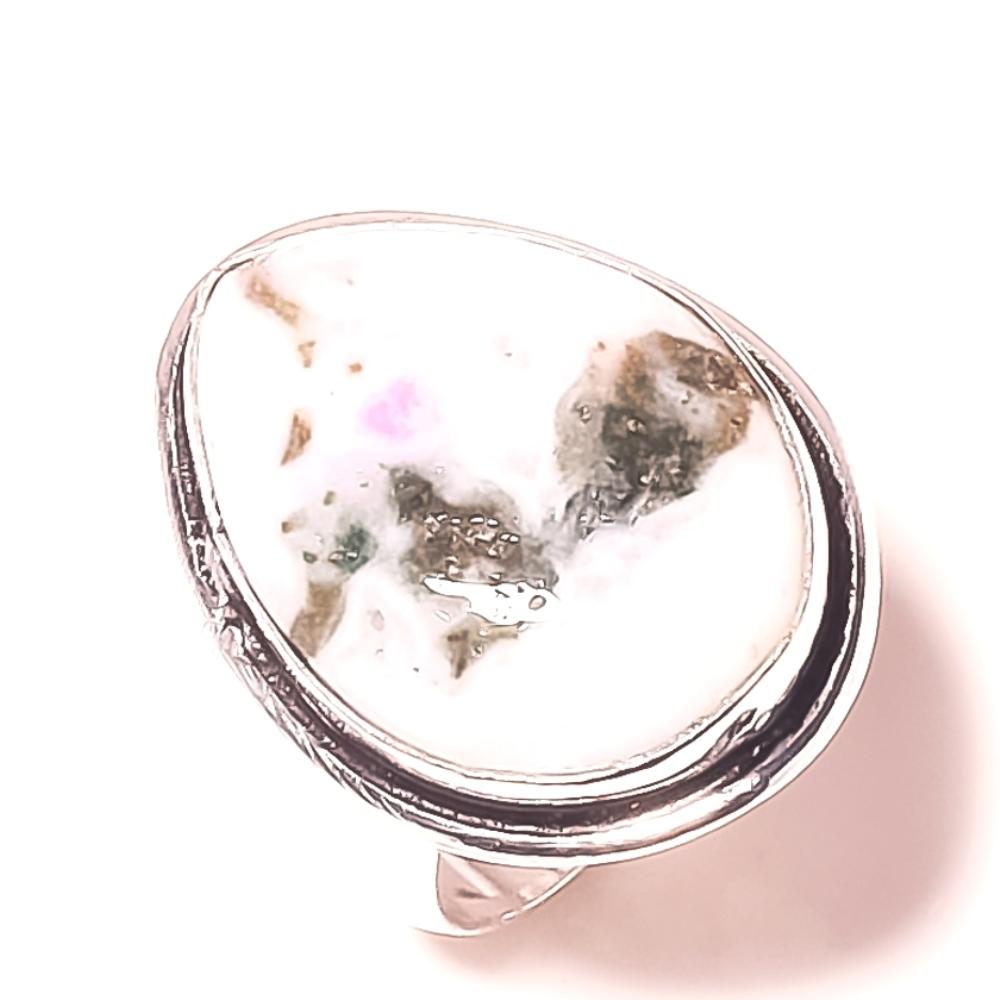 

Moss Agate Gemstone Ring Handmade Antique Design Women s Jewelry 7.75 Z1R18