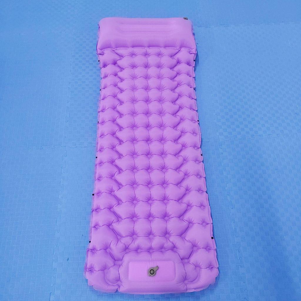 Lightweight Foot-Pump Inflatable Sleeping Pad: Portable, Moisture-Proof, Outdoor, Car-Mounted Bed