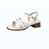 Krazing Pot Cow Skin Thick Med Heels Peep Toe Summer Size 42 Brand Shoes Street Wear Gladiator Elegant Women Sandals