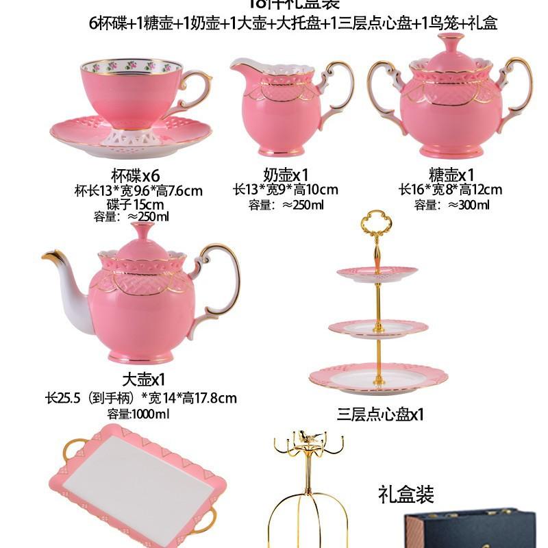 Bone China Coffee Set Ceramic Afternoon Tea Set British Light Luxury Simple Household Modern Ceramic Cup And Saucer Pot