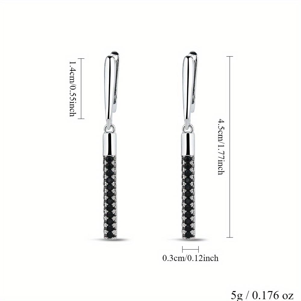 Black Awn Schwarzer Schmuck, lange Tropfen-Ohrringe für Frauen, Creolen, Geschenk-Ohrring