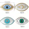 Home Decoration Eye Shape Jewelry Tray Ceramic Oval Decorative Plate Modern Art Style Trinket Plate Gift