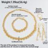 Pearl Pendant 4pcs Jewelry Set Colorful Beads Necklace Bracelet Earrings Ring Bridal Wedding Set Luxury Jewelry Accessories