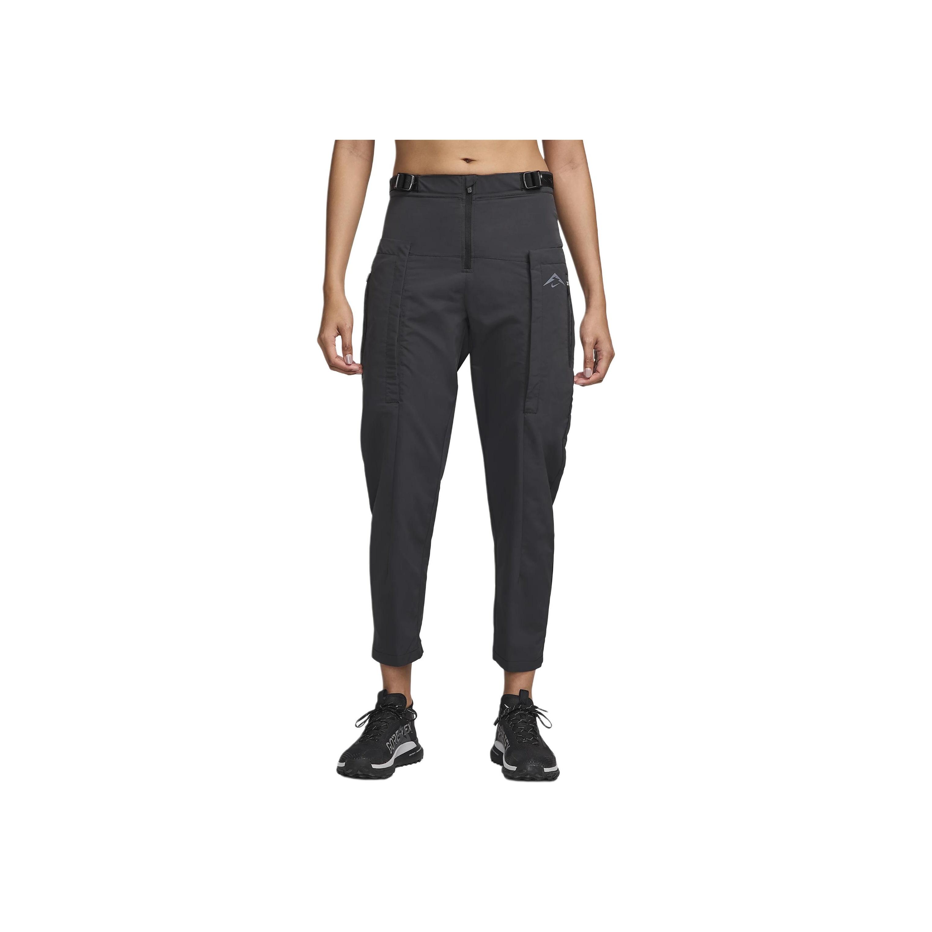 

Nike Твердые удобные трикотажные спортивные брюки-карго со средней талией, женские брюки черного цвета FV6372-010 S