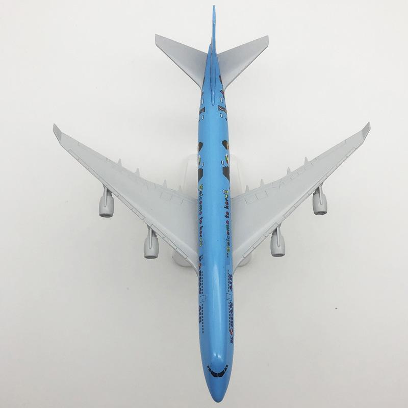 Jason Tutu 20cm Korean Air Boeing 747 Aircraft Model Planel Airplane Diecast Metal 1/300 Scale Planes B747 Collect Gifts