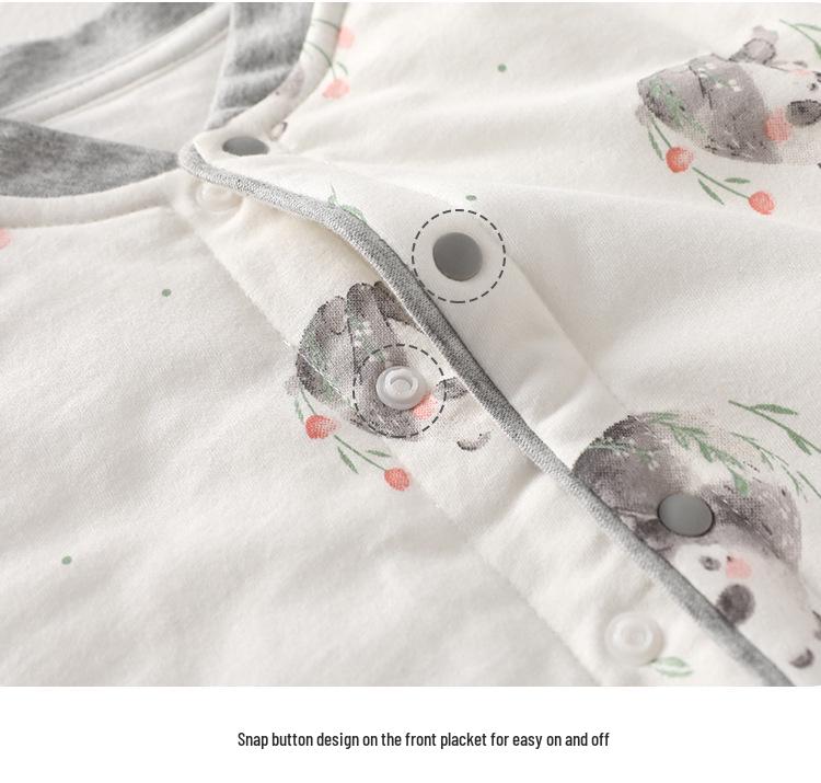 Baby Quilted Warm Set: High-Waist Belly Protection Cotton Pajamas for Autumn/Winter