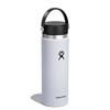 Wide Mouth 20oz (591ml) White Stainless Steel Water Bottle, Insulated for Hot and Cold Drinks (Official Japanese Product)