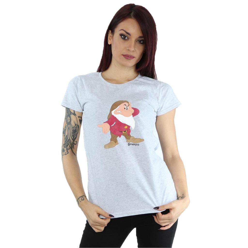 Snow White And The Seven Dwarfs Womens/Ladies Classic Grumpy Heather T-Shirt