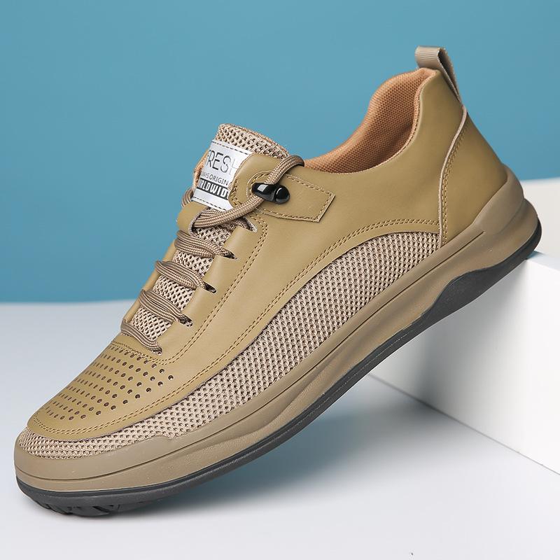 Fashion Autumn Men's Outdoor Comfortable Soft Bottom Anti Slip Waterproof Casual Sneakers Fashion Strap Up Men Sports and Leisure Shoes