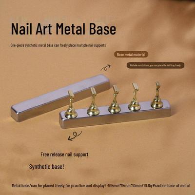 Integrierter Edelstahl Maniküre Übungsfuß mit magnetischer Nagelstück-Ausstellung