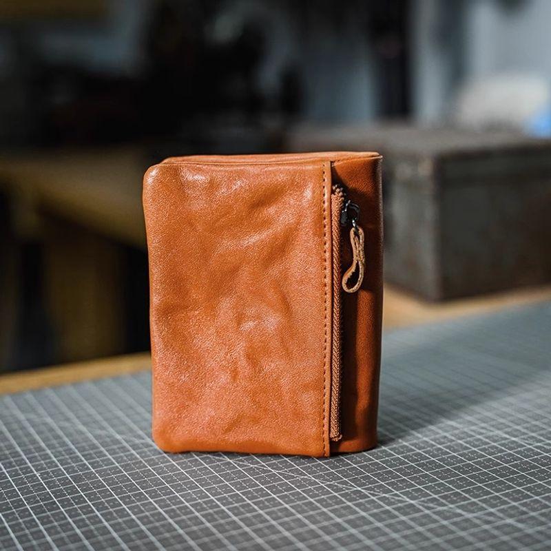 

Минималистичный кошелек-портмоне для водительского удостоверения, мужской и женский, кожаный Brown