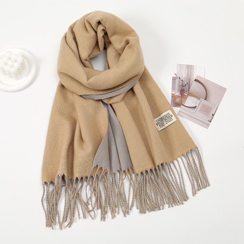 New Winter Cashmere Scarf For Women Long Warm Cashmere Shawl Hijab Wrap Female Solid Pashmina Bandana Head Scarf Bufanda