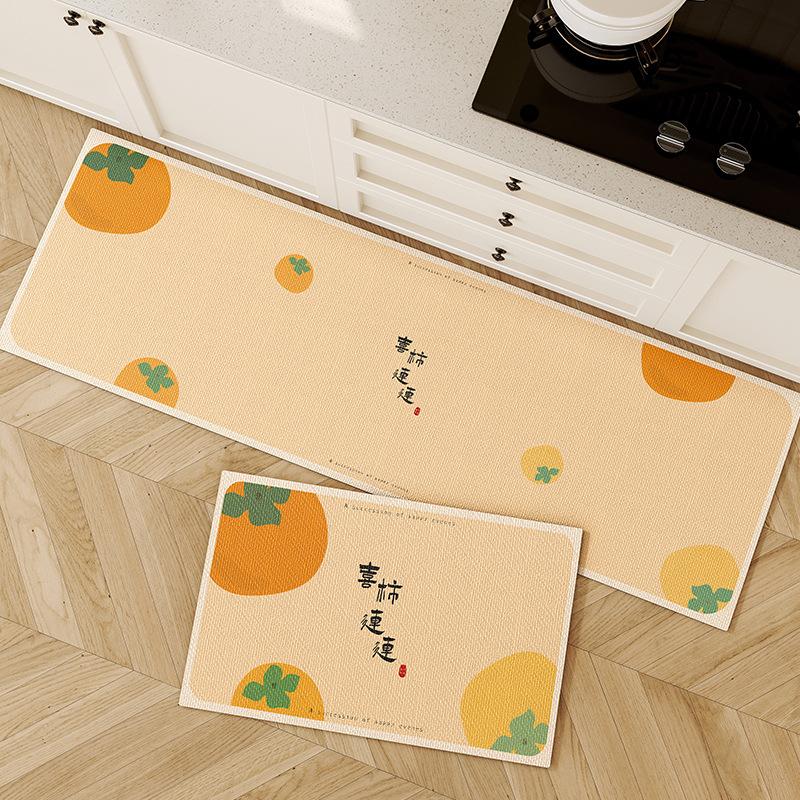 Kitchen Special Floor Mat, Diatom Mud, Water Absorption, Oil Absorption, Non-Slip, Long Strip Foot Pad, Household Entry Door, Dirt-Resistant Door Mat